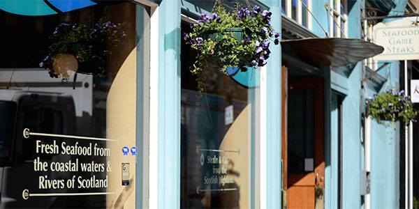 Seafood restaurant shop front